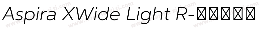 Aspira XWide Light R字体转换
